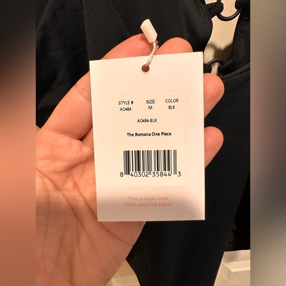 NWT Andie The Romana One Piece Black Swimsuit , size M - Picture 4 of 10